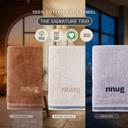 NNUG 100% Organic Cotton Towels - Trio Bundle