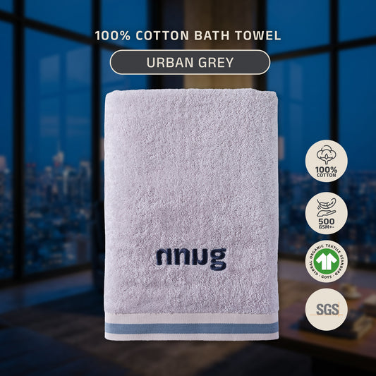 NNUG 100% Organic Cotton Towels - Urban Grey